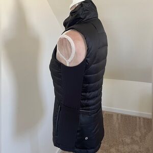 Lululemon Women’s Size 6 Down for it All 700-Fill Vest Shiny Black Goose Fill